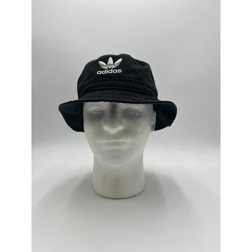 Adidas Originals Trefoil Black Bucket Hat Adult S/M Cotton Unisex FCBKZ